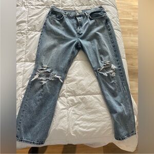 AGOLDE - Light Blue Riley Straight Leg Jeans - 32